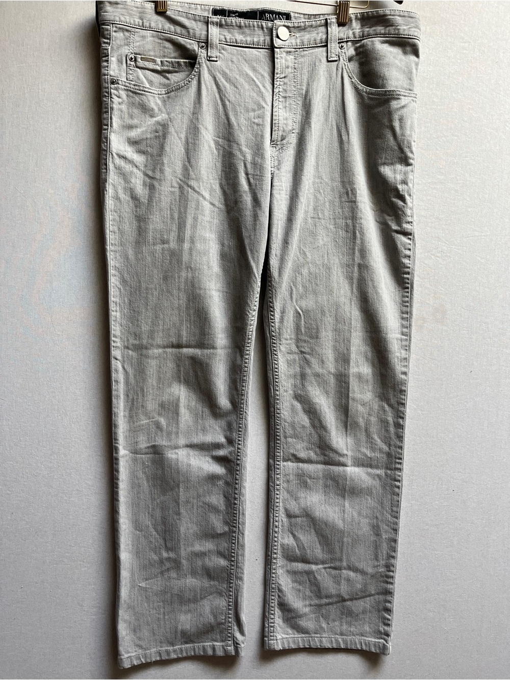 Armani Collezioni J15 Slim Fit Straight Leg Denim Zip Fly Jeans 38